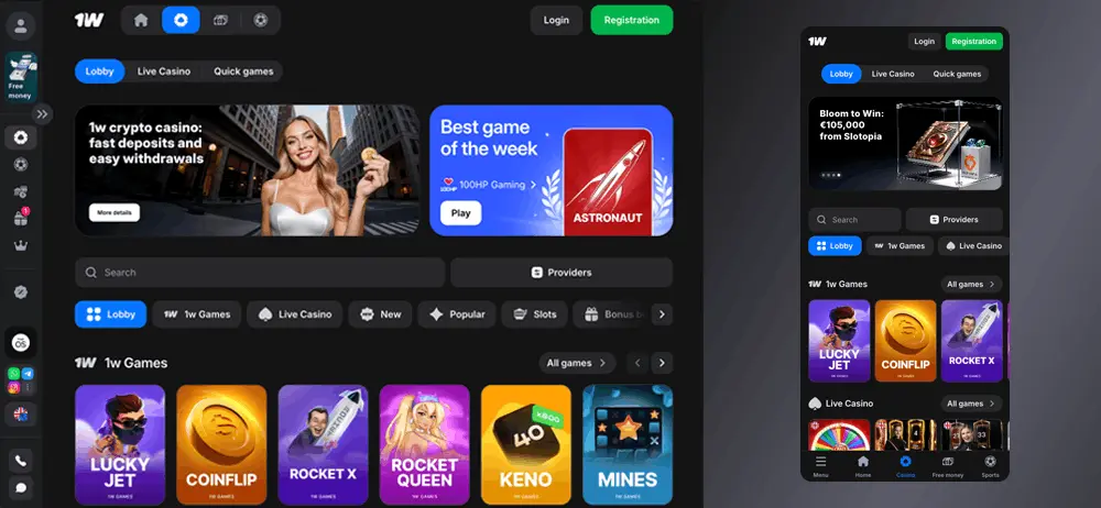 Casino 1win: 9,500+ Games and Slots, Huge Bonuses